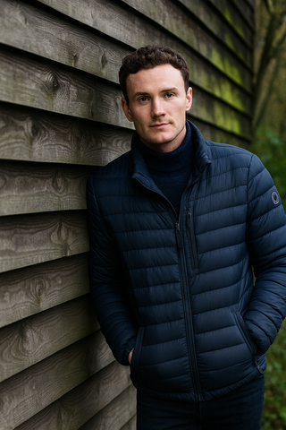 Winter 2025 Navy Blue Puffer Jacket For Men