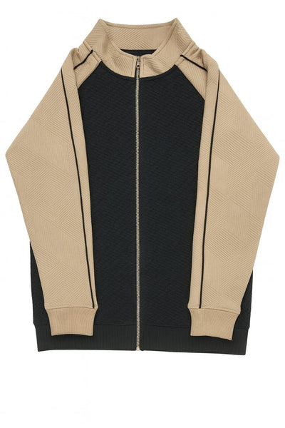 Kids Black Cream Textured Shirt - Imported Premium Fabric